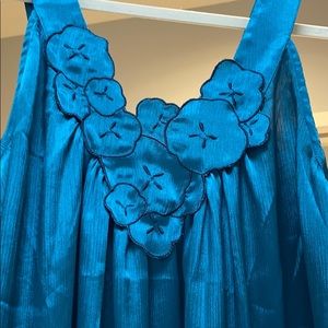 Lux Urban Outfitters teal tunic blouse tank XS